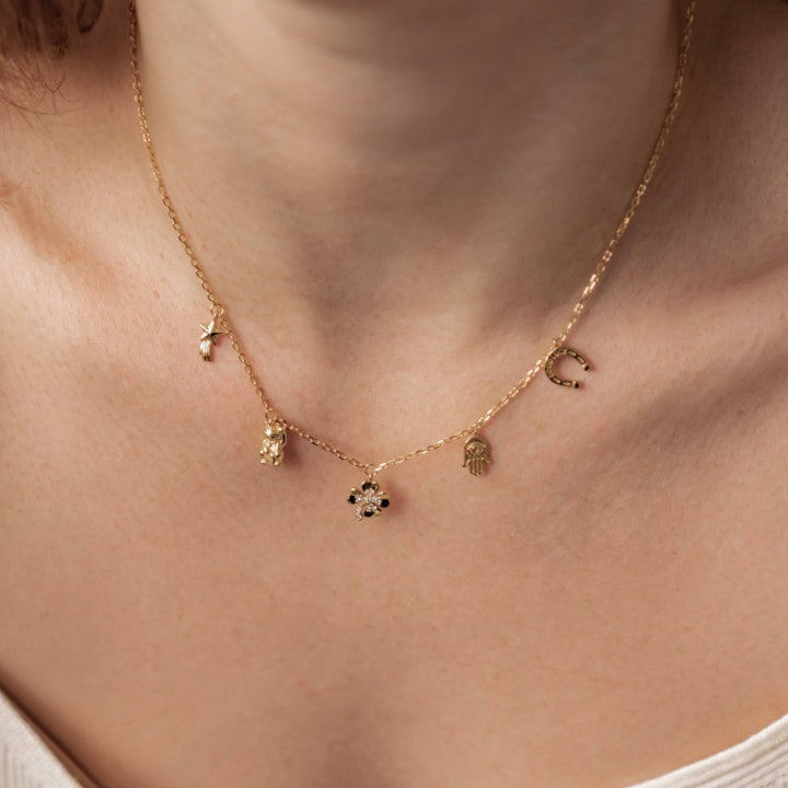 Collar Colgante Charms Fortuna Plata de ley 925