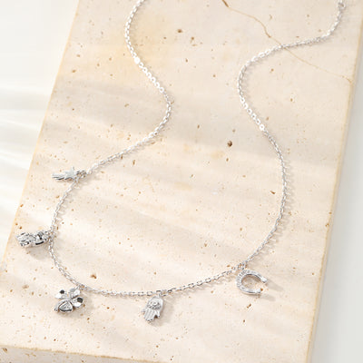 Lucky Charms Pendant Necklace Sterling Silver