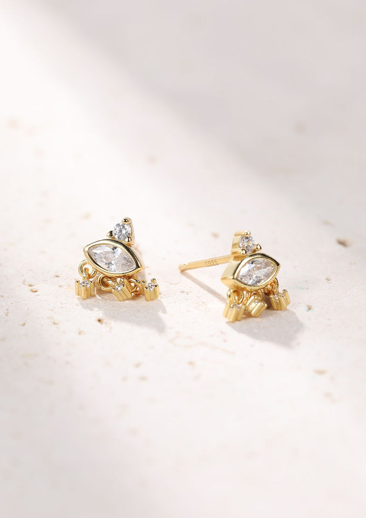 Lucky Eye Ohrstecker Sterlingsilber in Gold