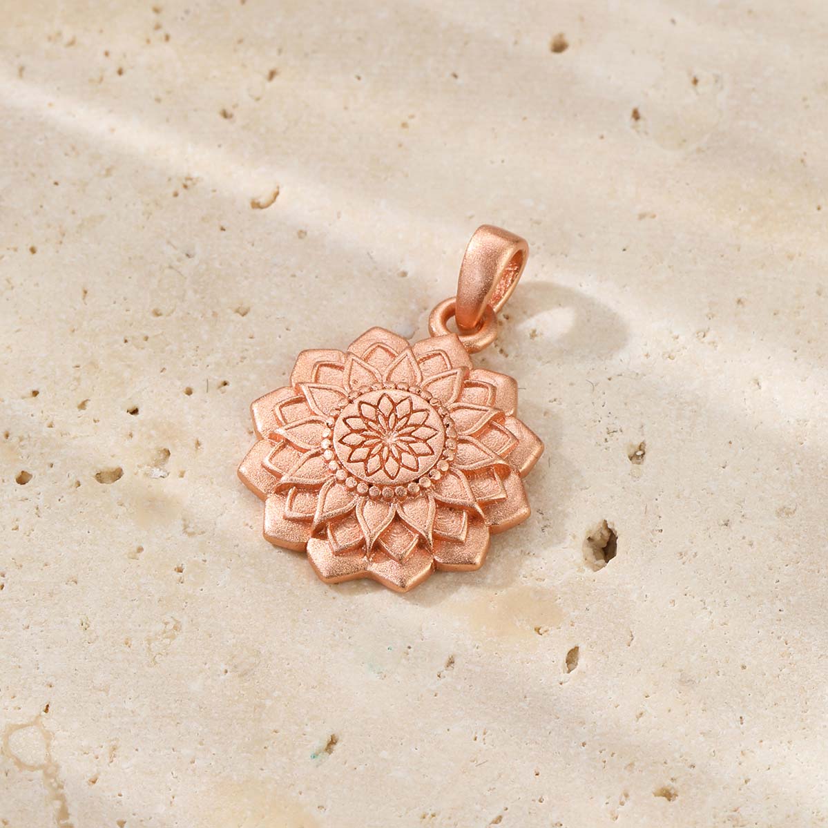 Mandala Anhänger Halskette für Harmonie aus Sterlingsilber