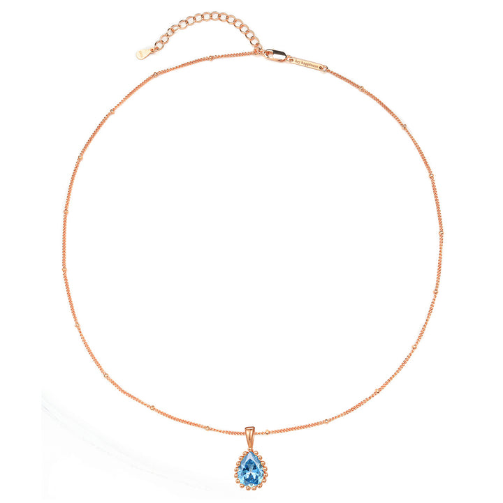 Collier Pierre de Naissance Mars Aigue-marine Argent Sterling