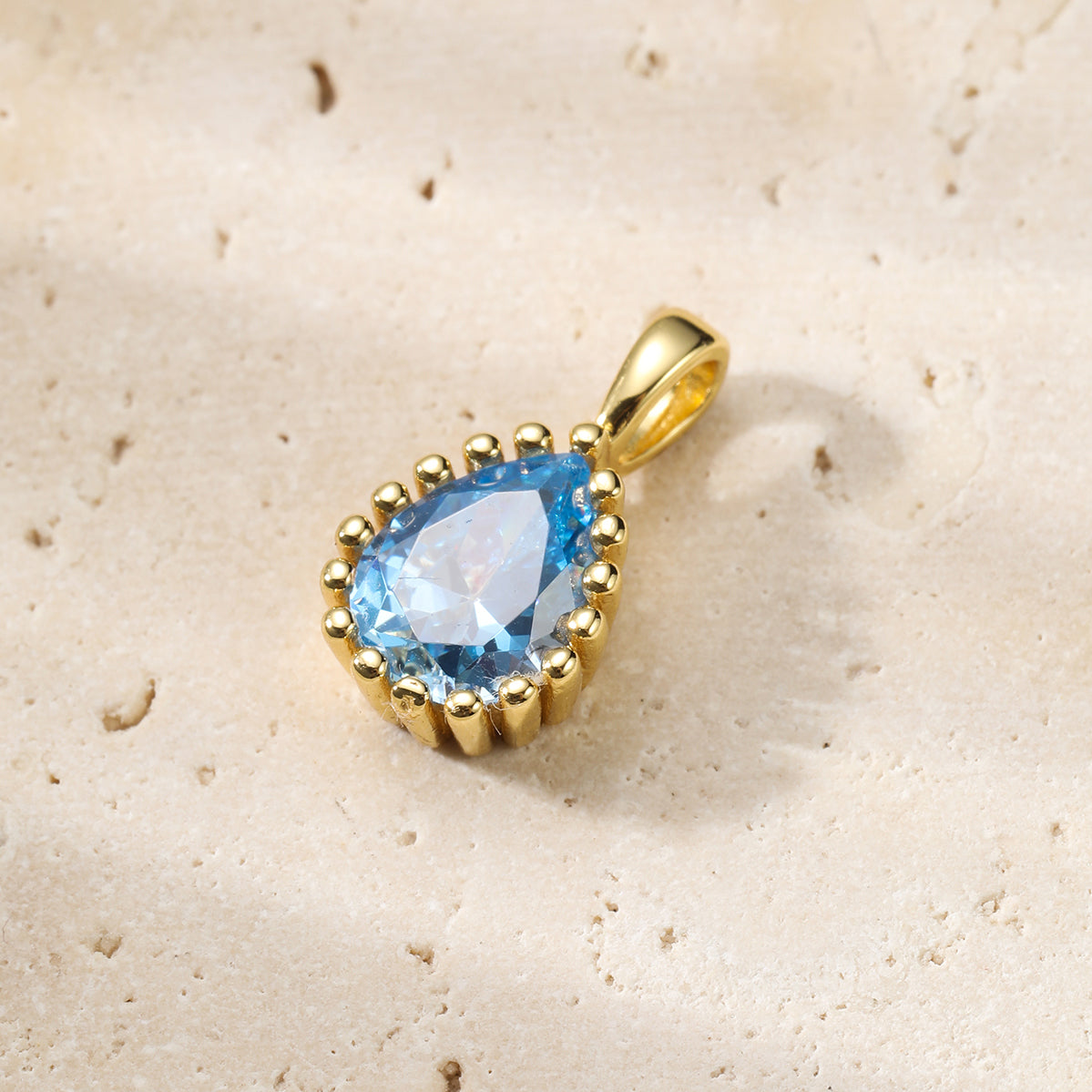 Collar Birthstone Marzo Aguamarina Plata de Ley 925