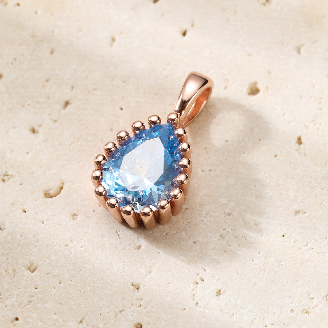 Collar Birthstone Marzo Aguamarina Plata de Ley 925