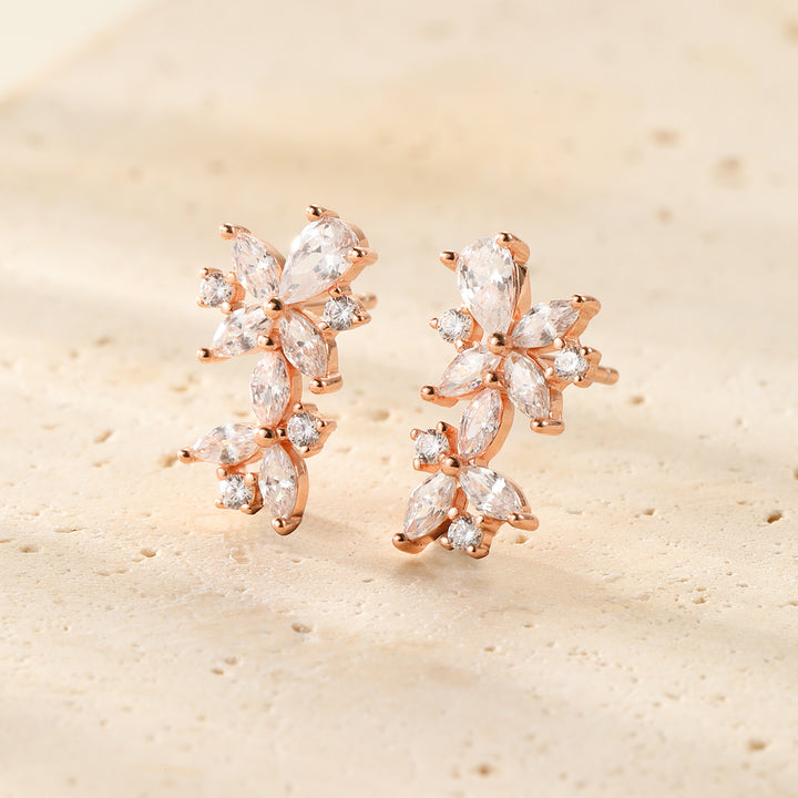Pendientes Botón Flor de Marquesa Plata de Ley 925