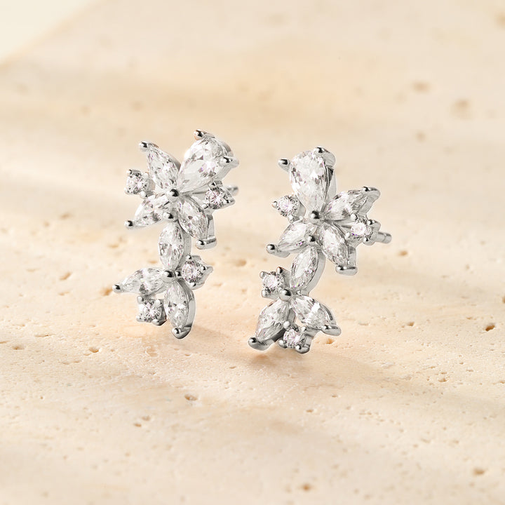 Pendientes Botón Flor de Marquesa Plata de Ley 925