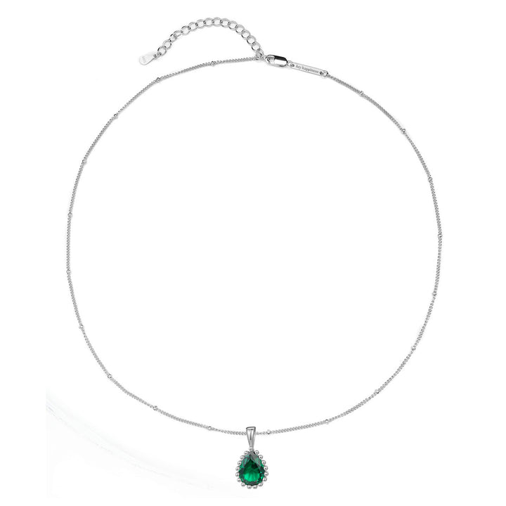 Collar Birthstone Mayo Esmeralda Plata de Ley 925