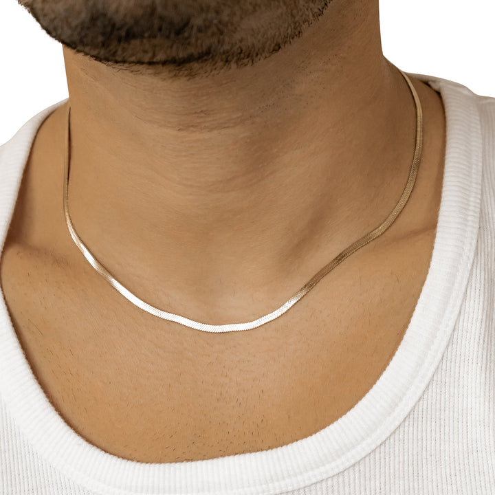 Men Snake Chain Necklace Waterproof
