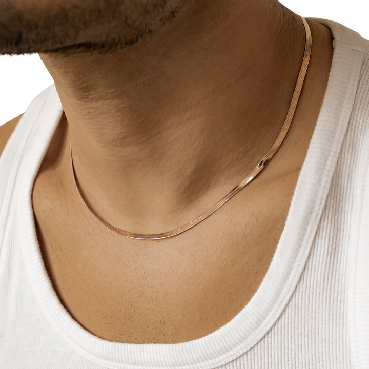 Men Snake Chain Necklace Waterproof
