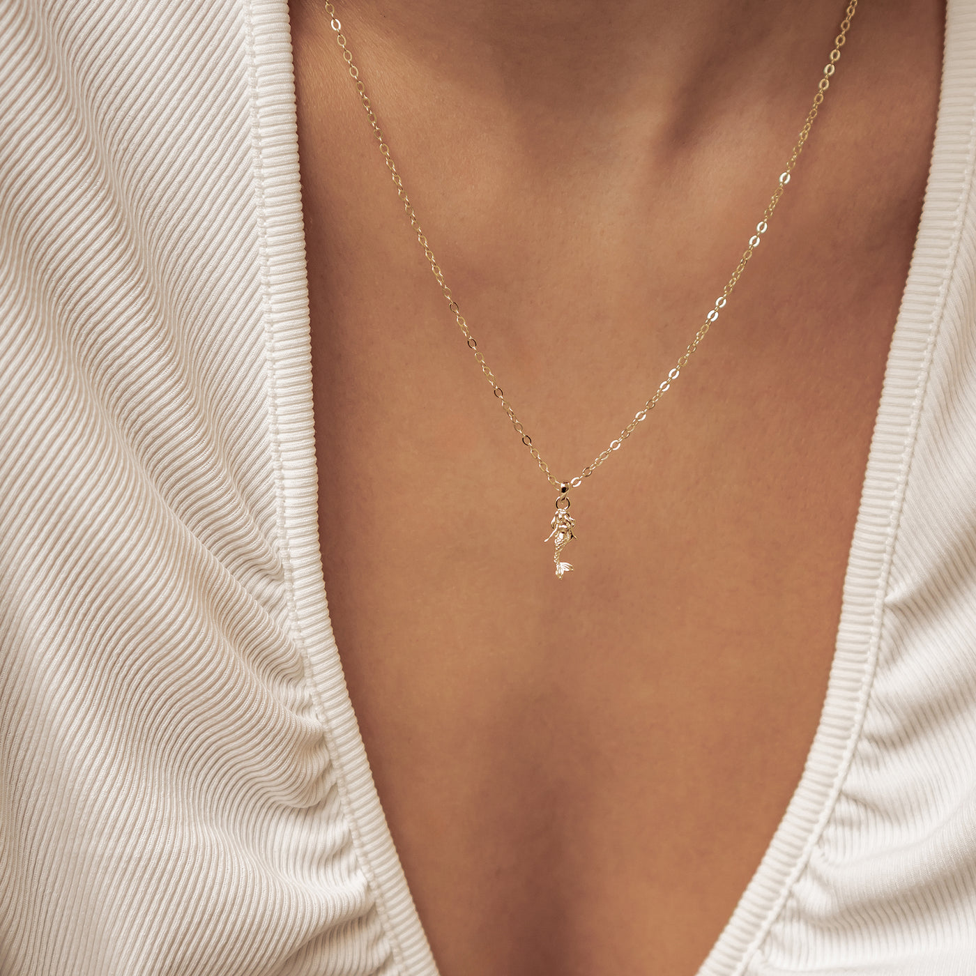 Collier Pendentif Sirène en Argent Sterling