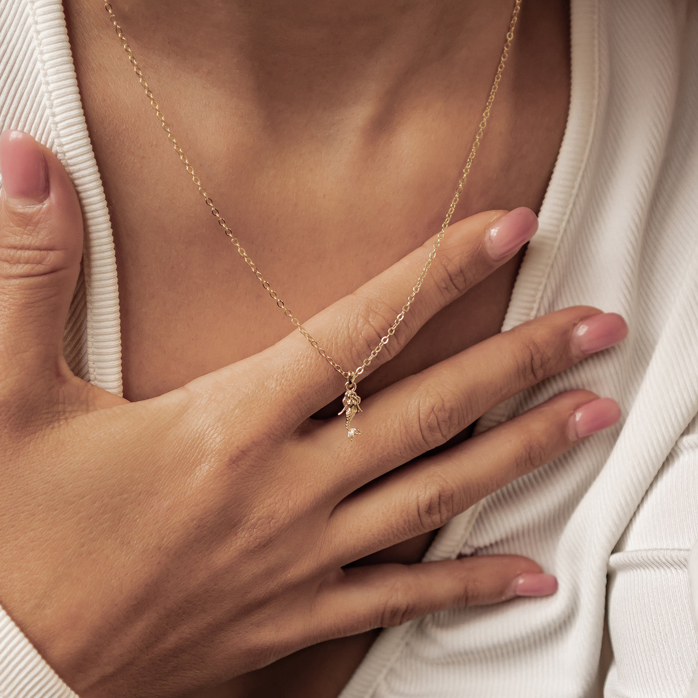 Collier Pendentif Sirène en Argent Sterling