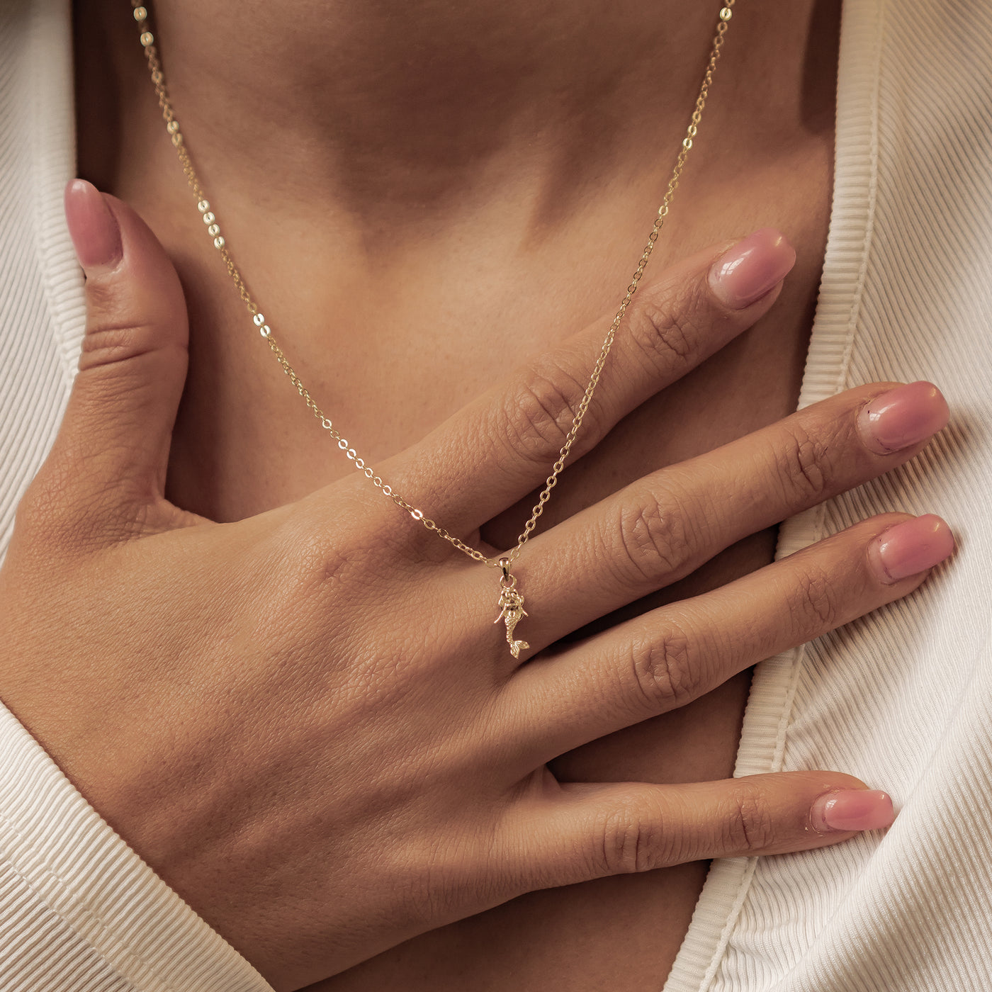 Collier Pendentif Sirène en Argent Sterling