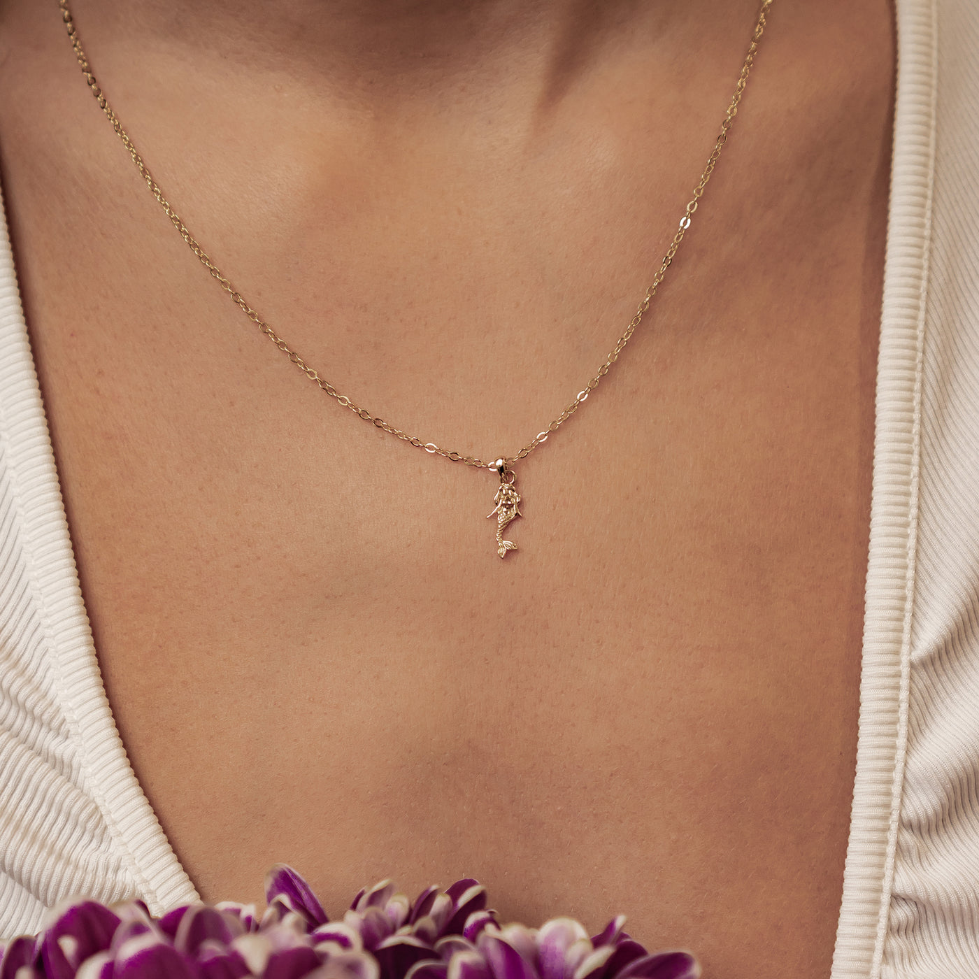 Collier Pendentif Sirène en Argent Sterling