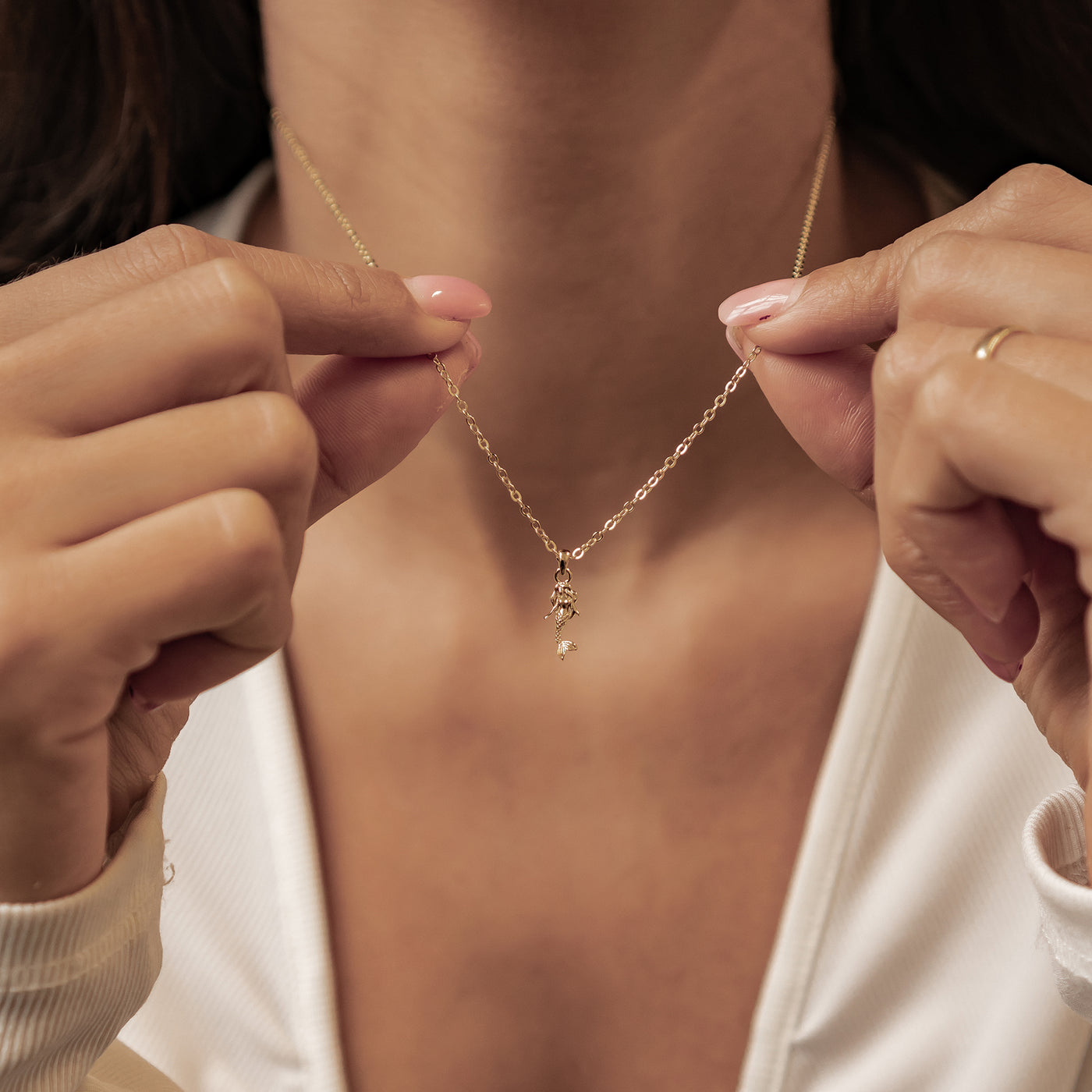 Collier Pendentif Sirène en Argent Sterling