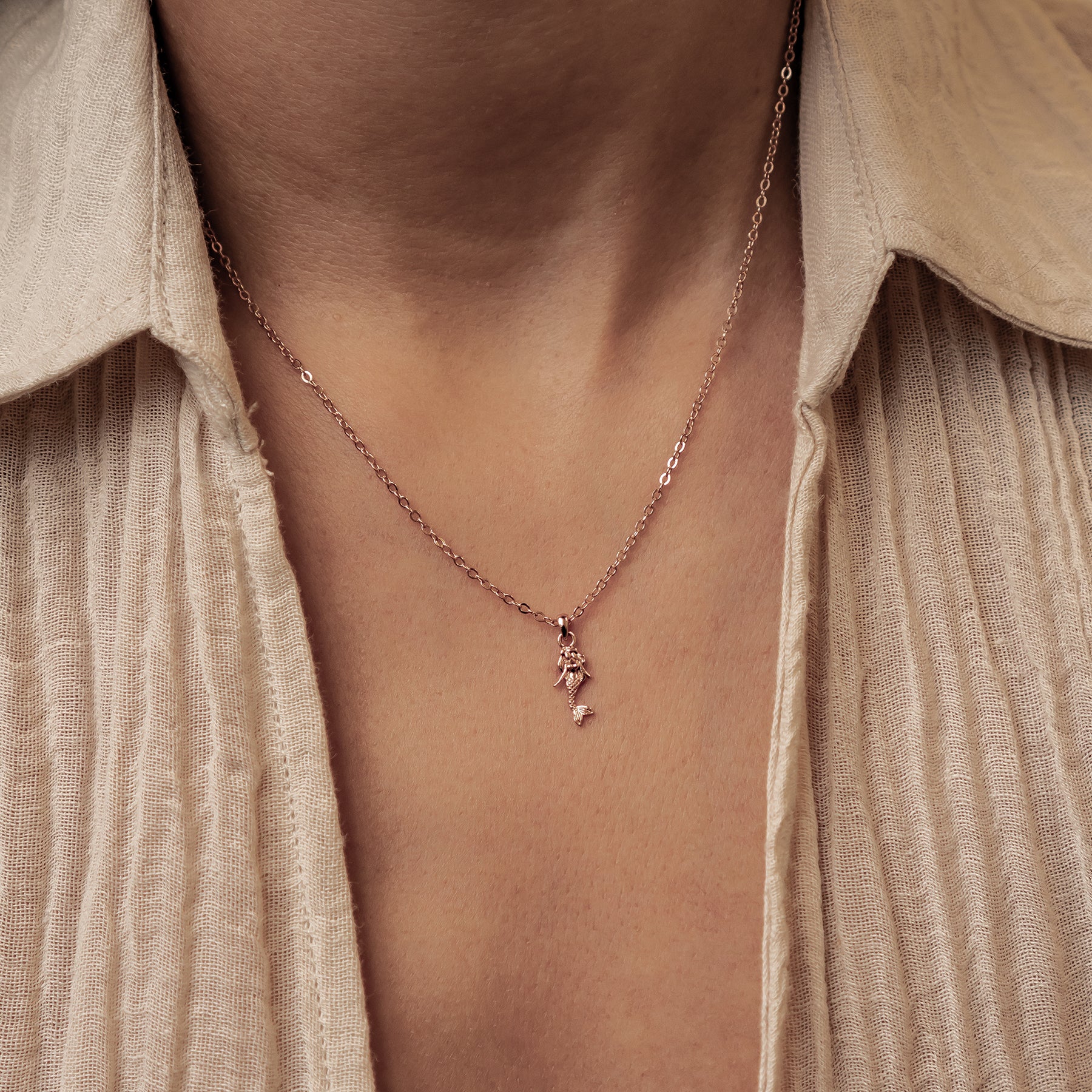 Collier Pendentif Sirène en Argent Sterling