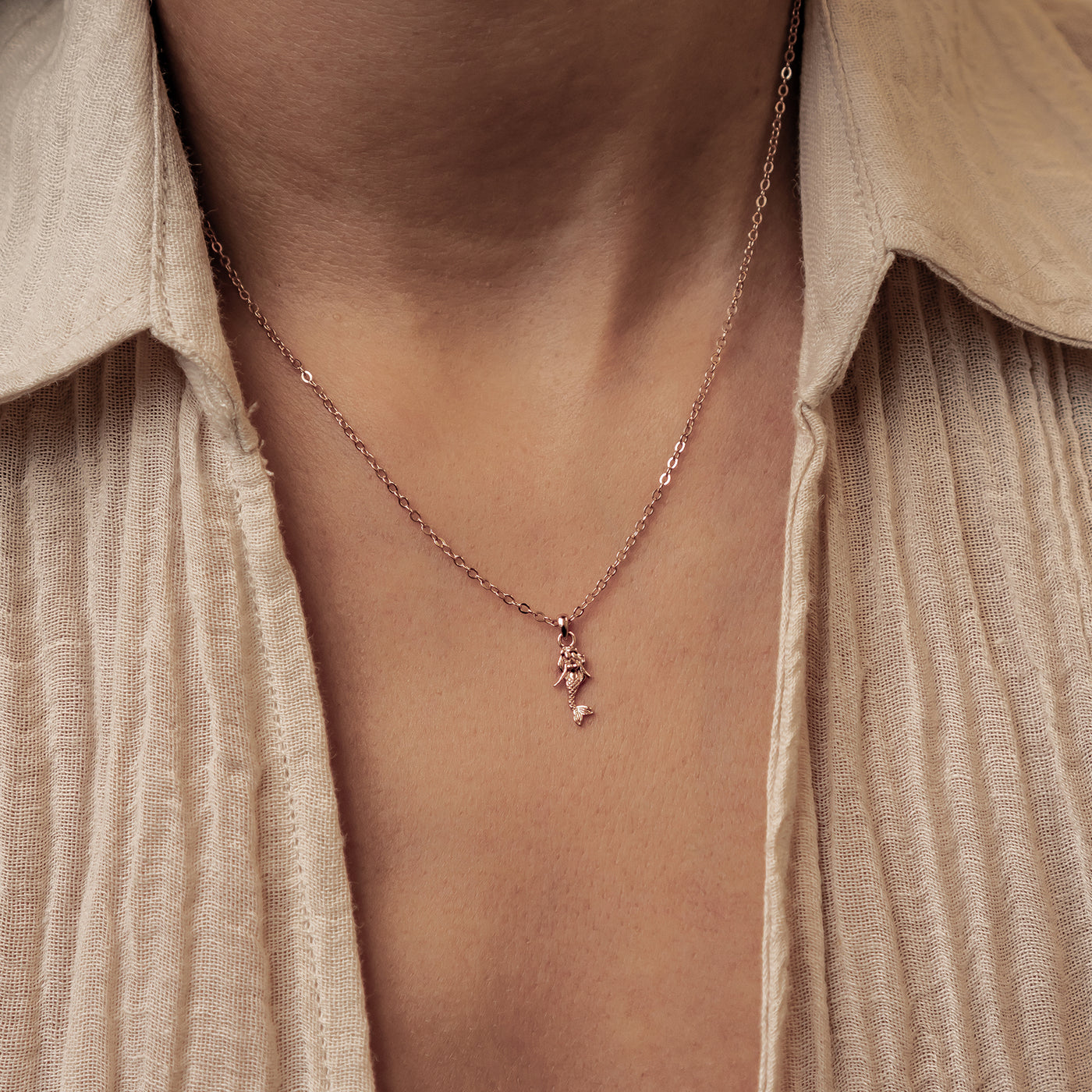 Collier Pendentif Sirène en Argent Sterling