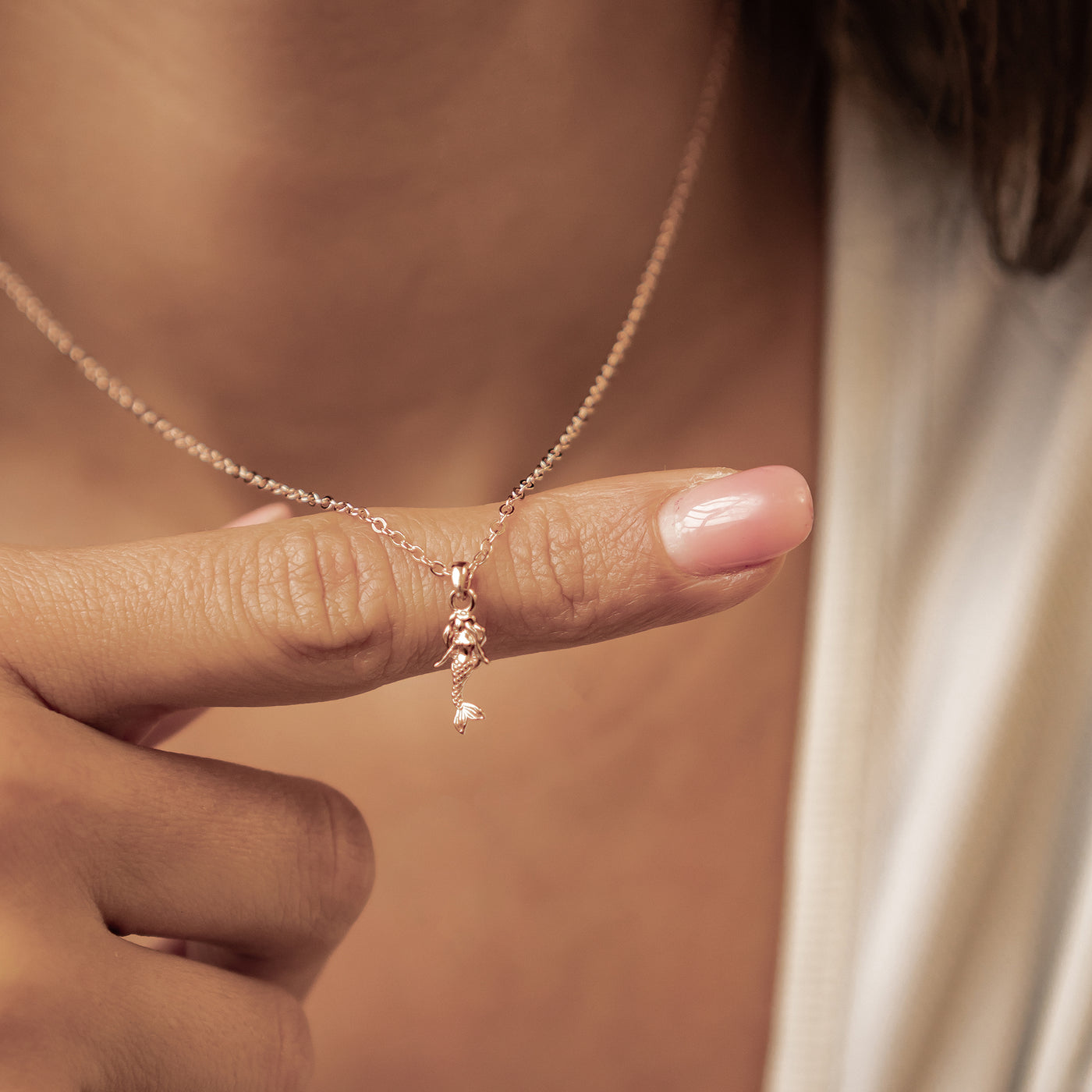 Collier Pendentif Sirène en Argent Sterling