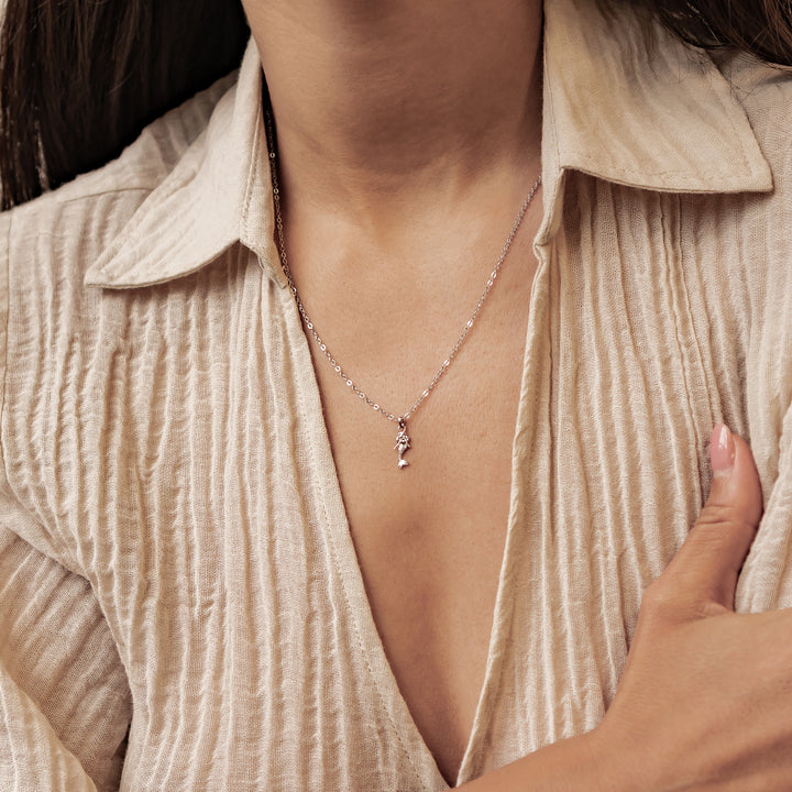 Collar Colgante Sirena Plata de Ley 925