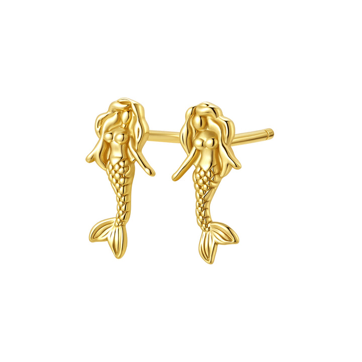 Pendientes Botón Sirena Plata de Ley 925