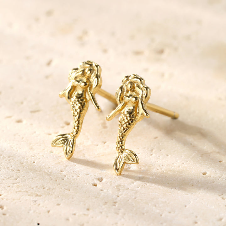 Pendientes Botón Sirena Plata de Ley 925