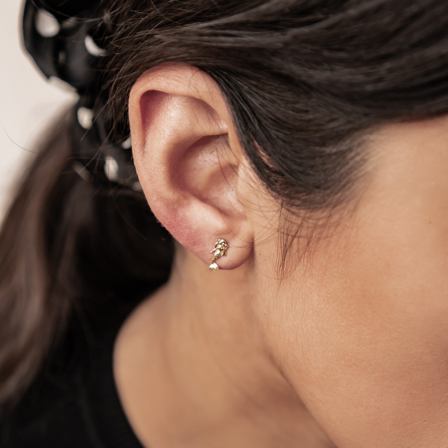 Pendientes Botón Sirena Plata de Ley 925