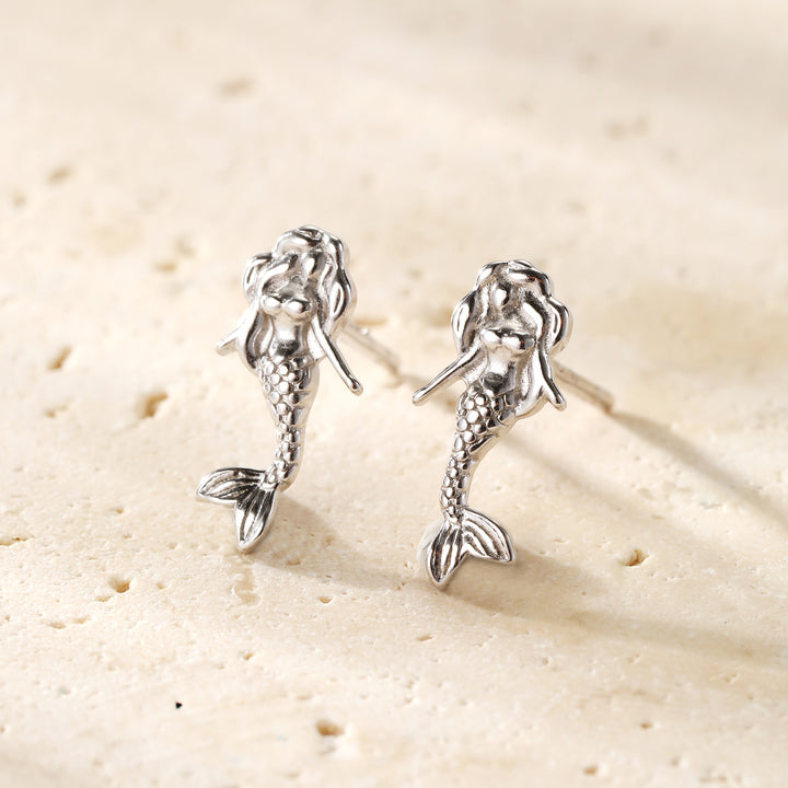 Pendientes Botón Sirena Plata de Ley 925