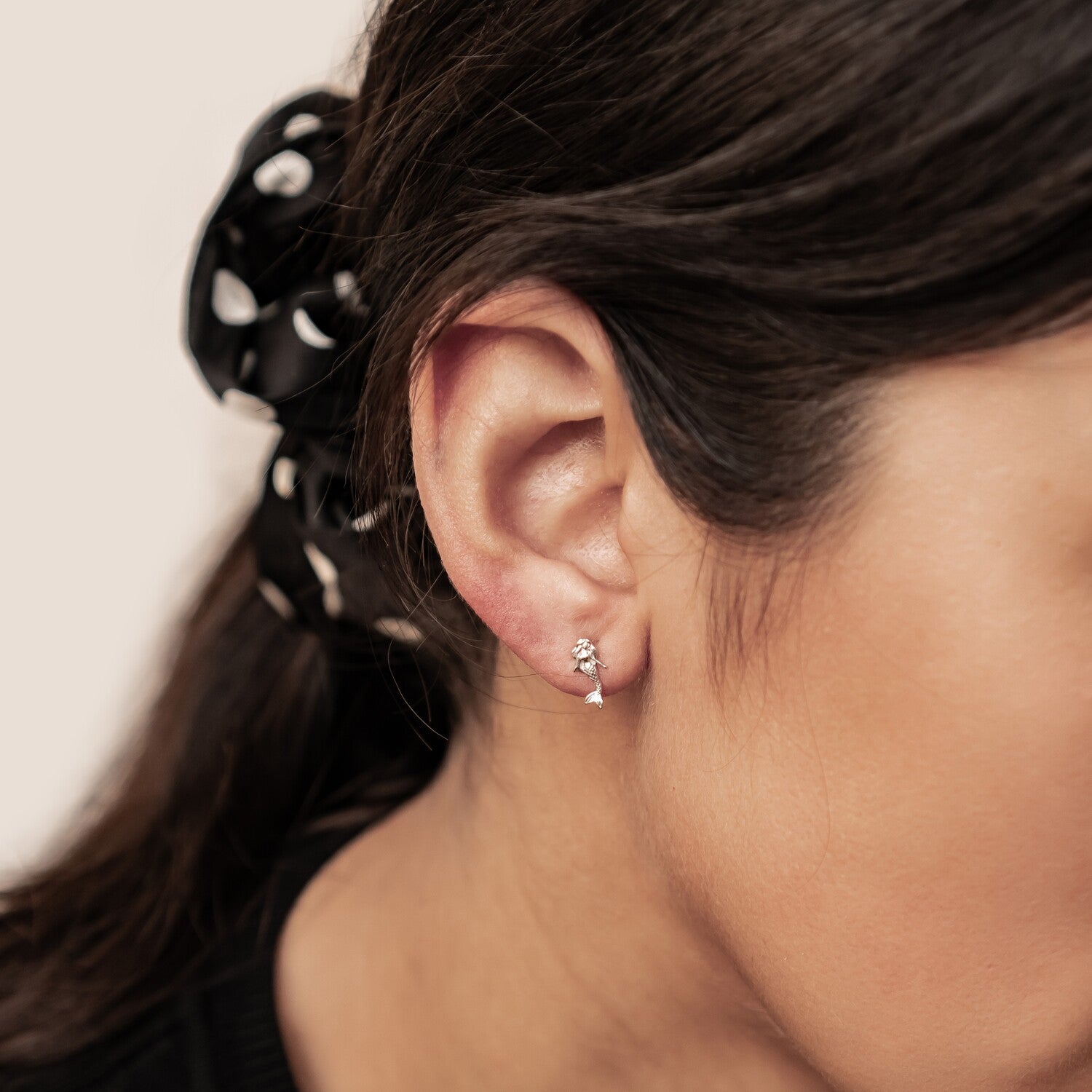 Pendientes Botón Sirena Plata de Ley 925