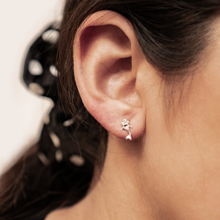 Pendientes Botón Sirena Plata de Ley 925