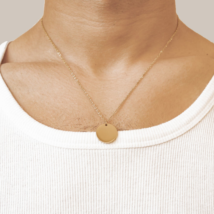 Collar Minimalista con Colgante Disco – Waterproof