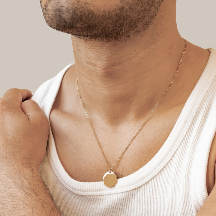 Collar Minimalista con Colgante Disco – Waterproof