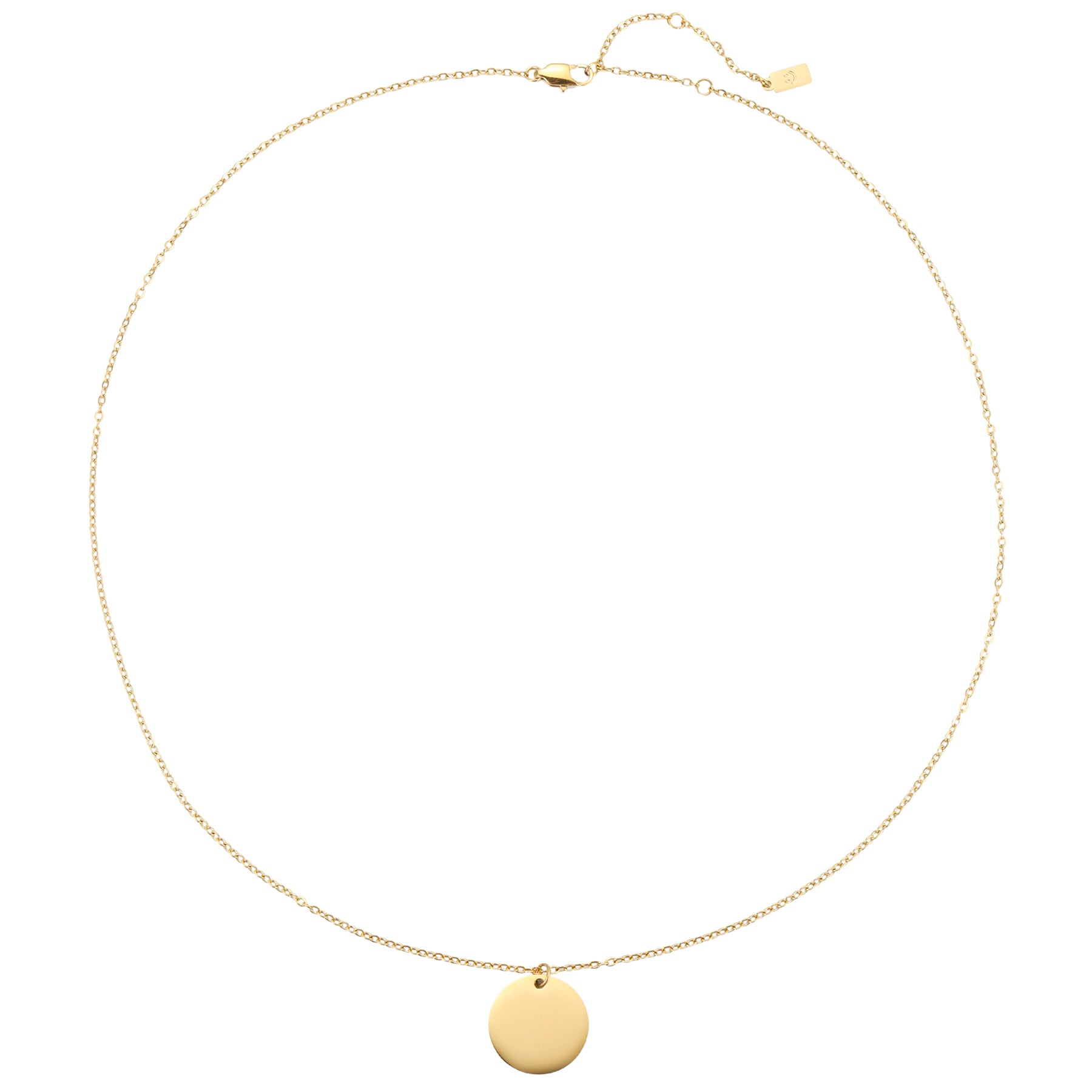 Minimalist Disc Pendant Necklace Waterproof