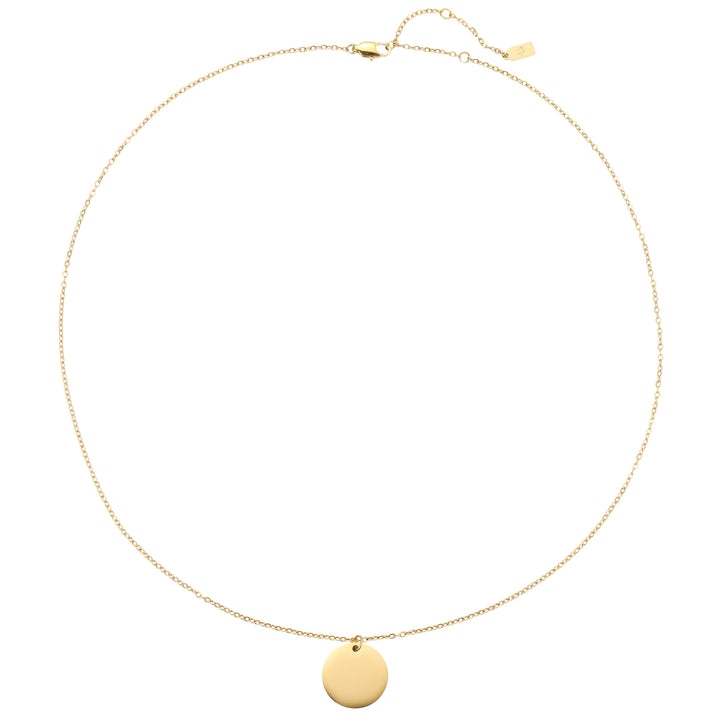 Minimalist Disc Pendant Necklace Waterproof