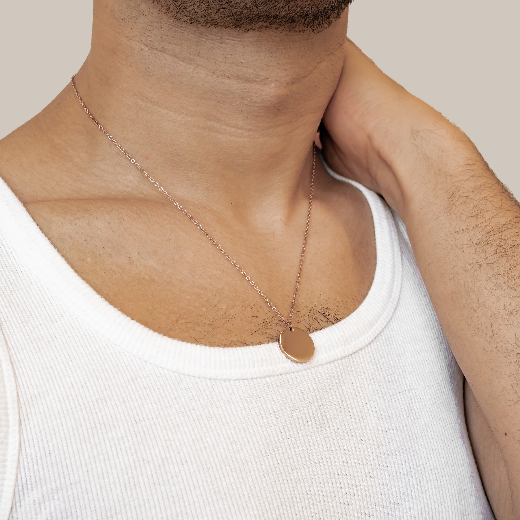 Minimalist Disc Pendant Necklace Waterproof