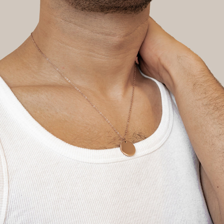 Collar Minimalista con Colgante Disco – Waterproof