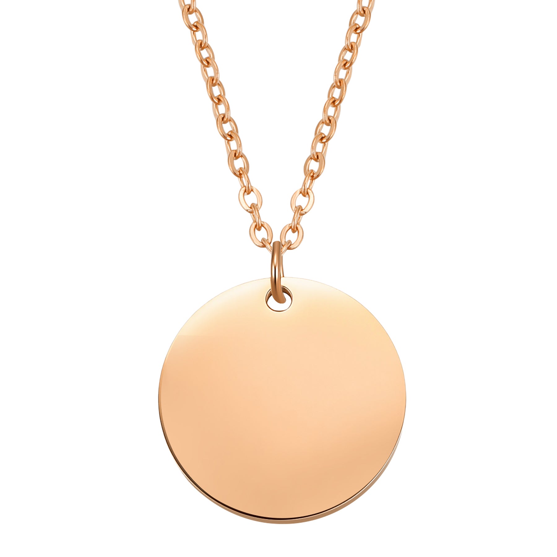 Minimalist Disc Pendant Necklace Waterproof