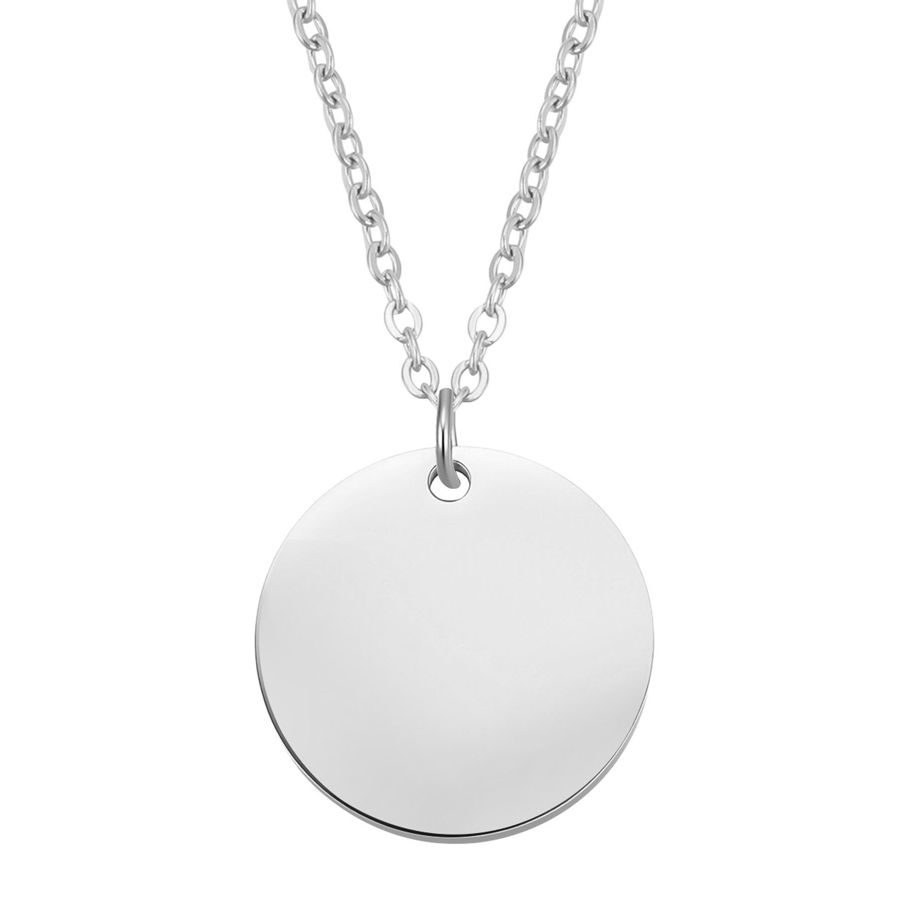 Minimalist Disc Pendant Necklace Waterproof