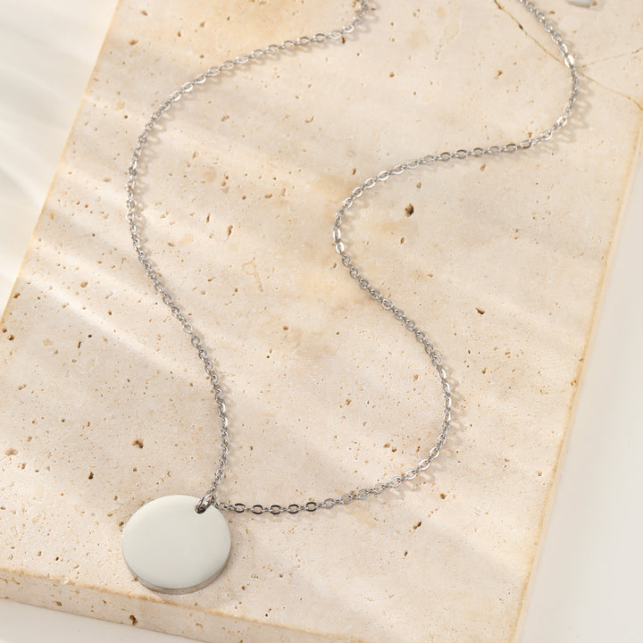 Collar Minimalista con Colgante Disco – Waterproof