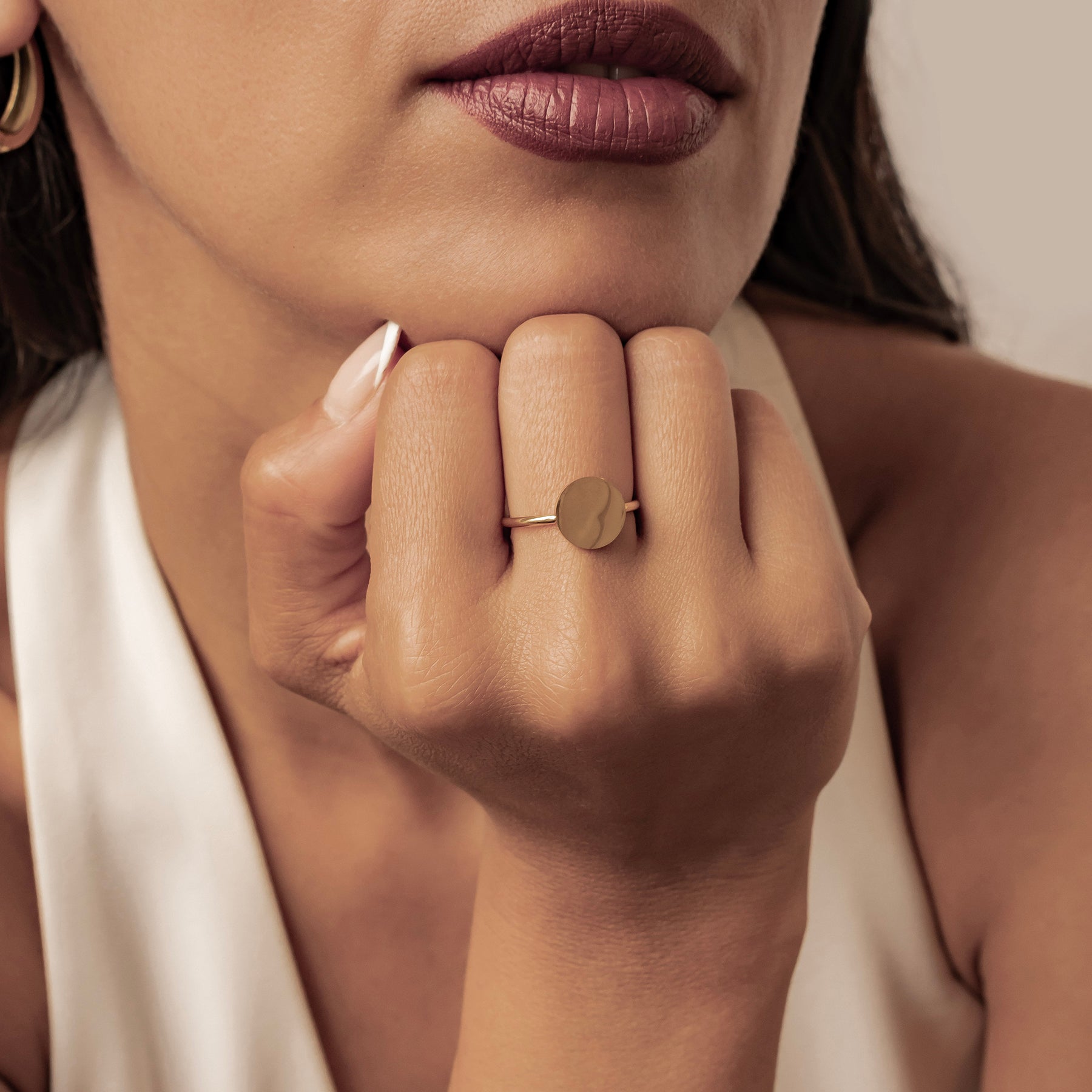 Minimalistischer Disc-Ring – Wasserfest