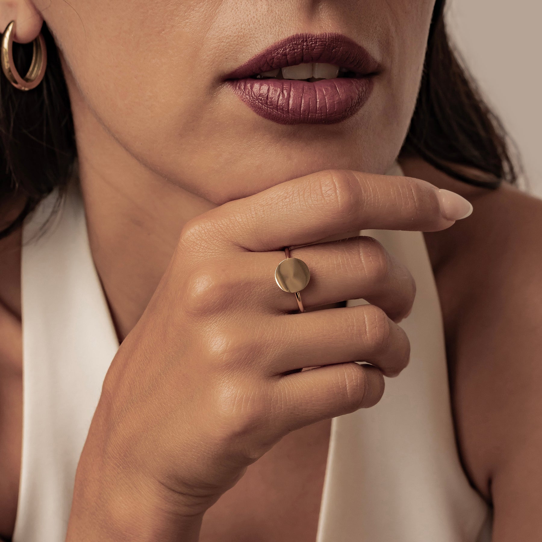 Minimalistischer Disc-Ring – Wasserfest