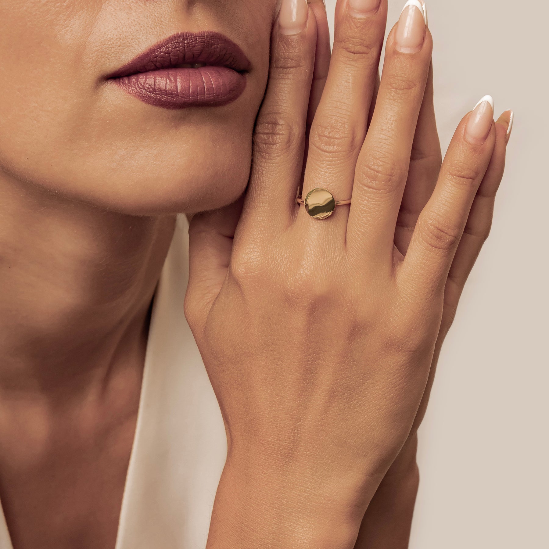 Minimalistischer Disc-Ring – Wasserfest