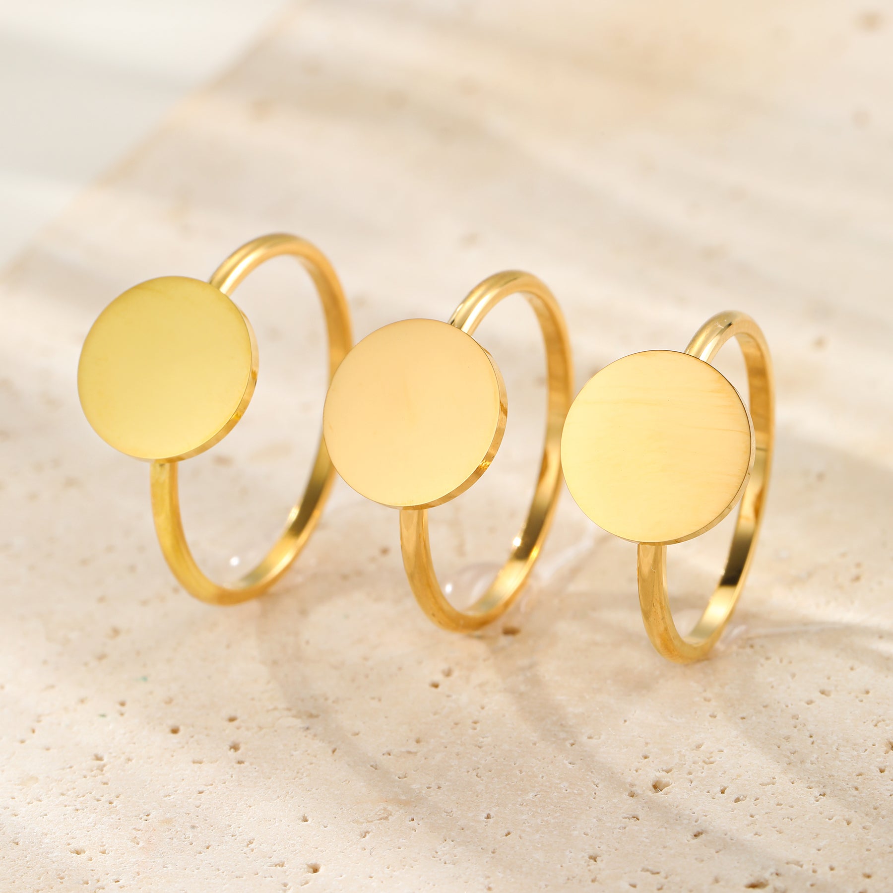 Minimalistischer Disc-Ring – Wasserfest