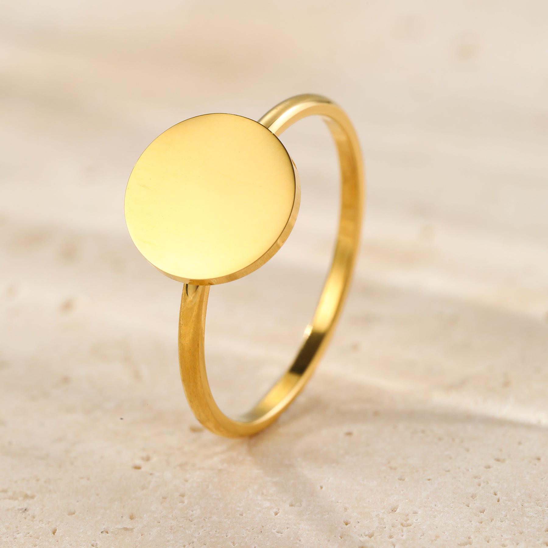 Minimalistischer Disc-Ring – Wasserfest