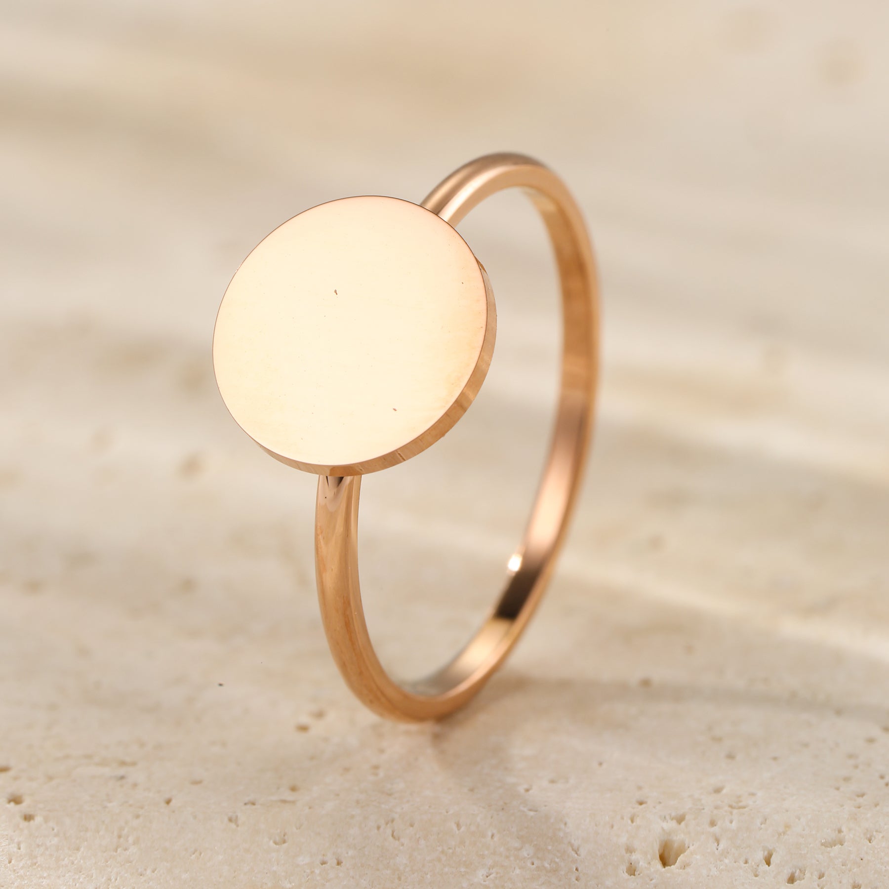 Minimalistischer Disc-Ring – Wasserfest