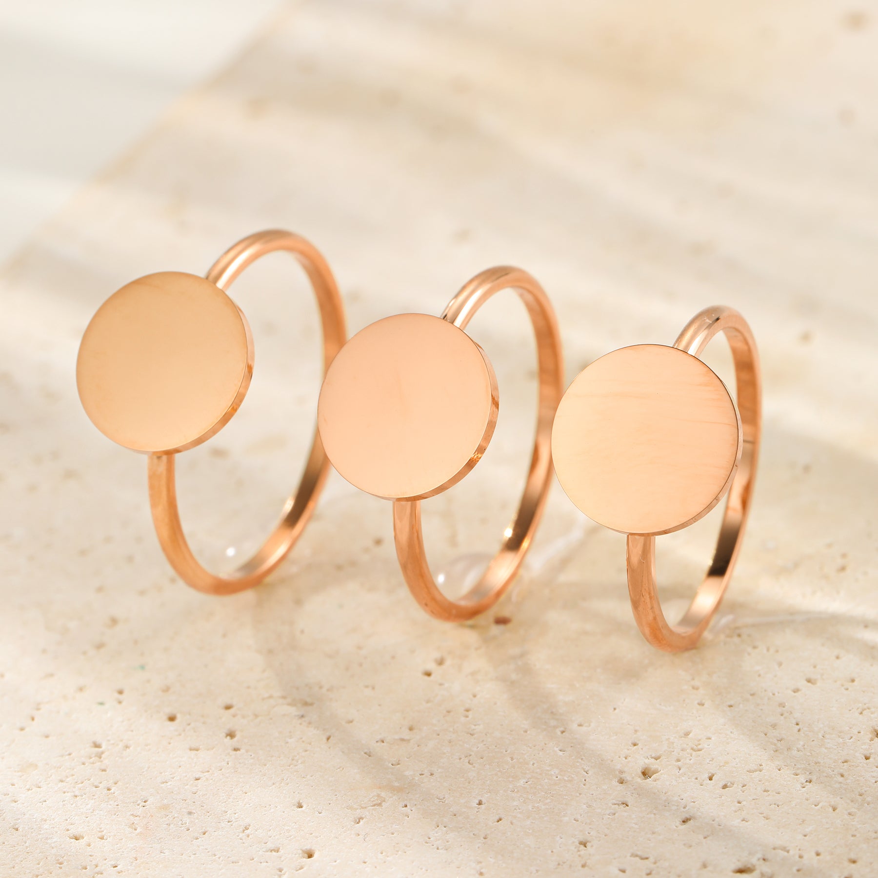 Minimalistischer Disc-Ring – Wasserfest