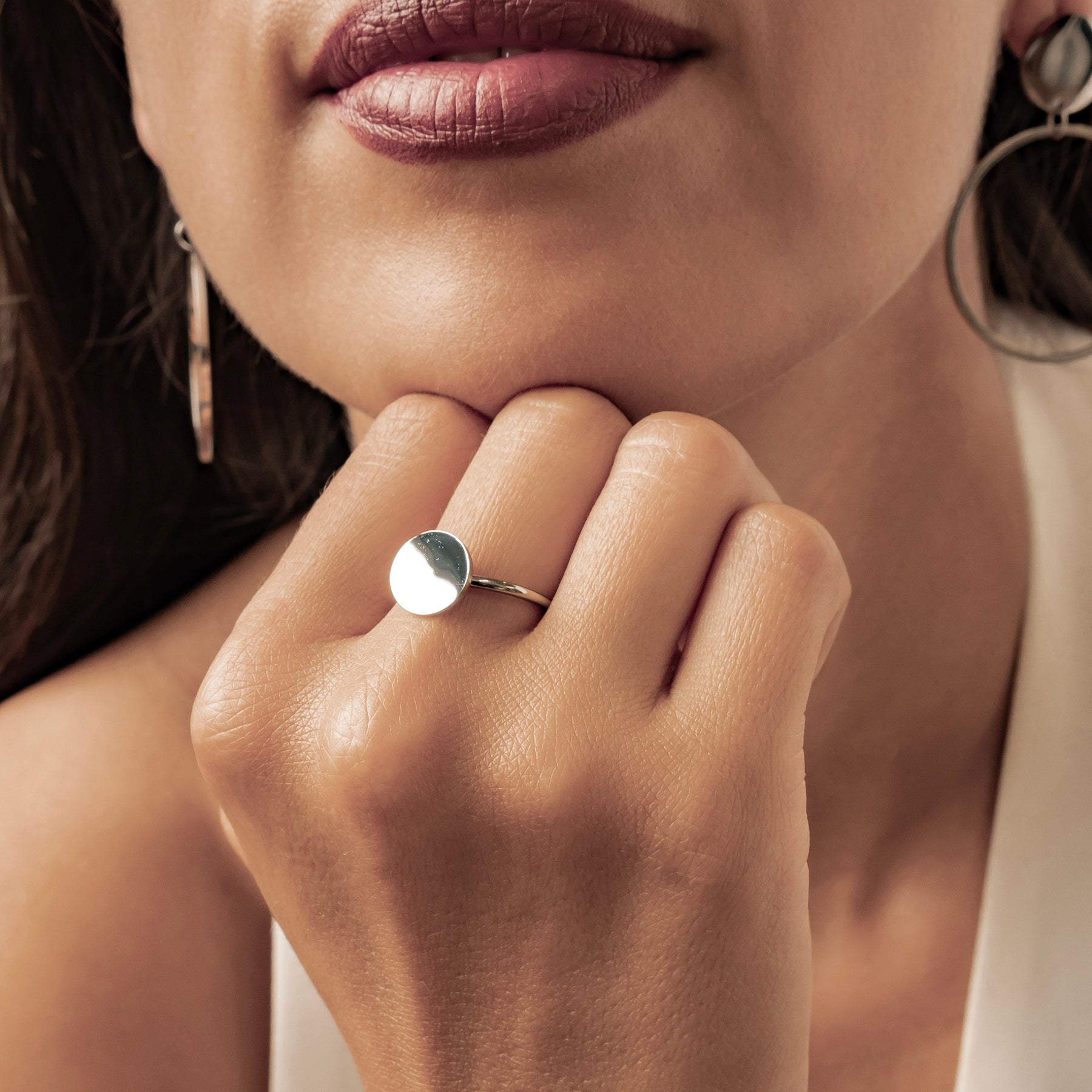 Minimalistischer Disc-Ring – Wasserfest