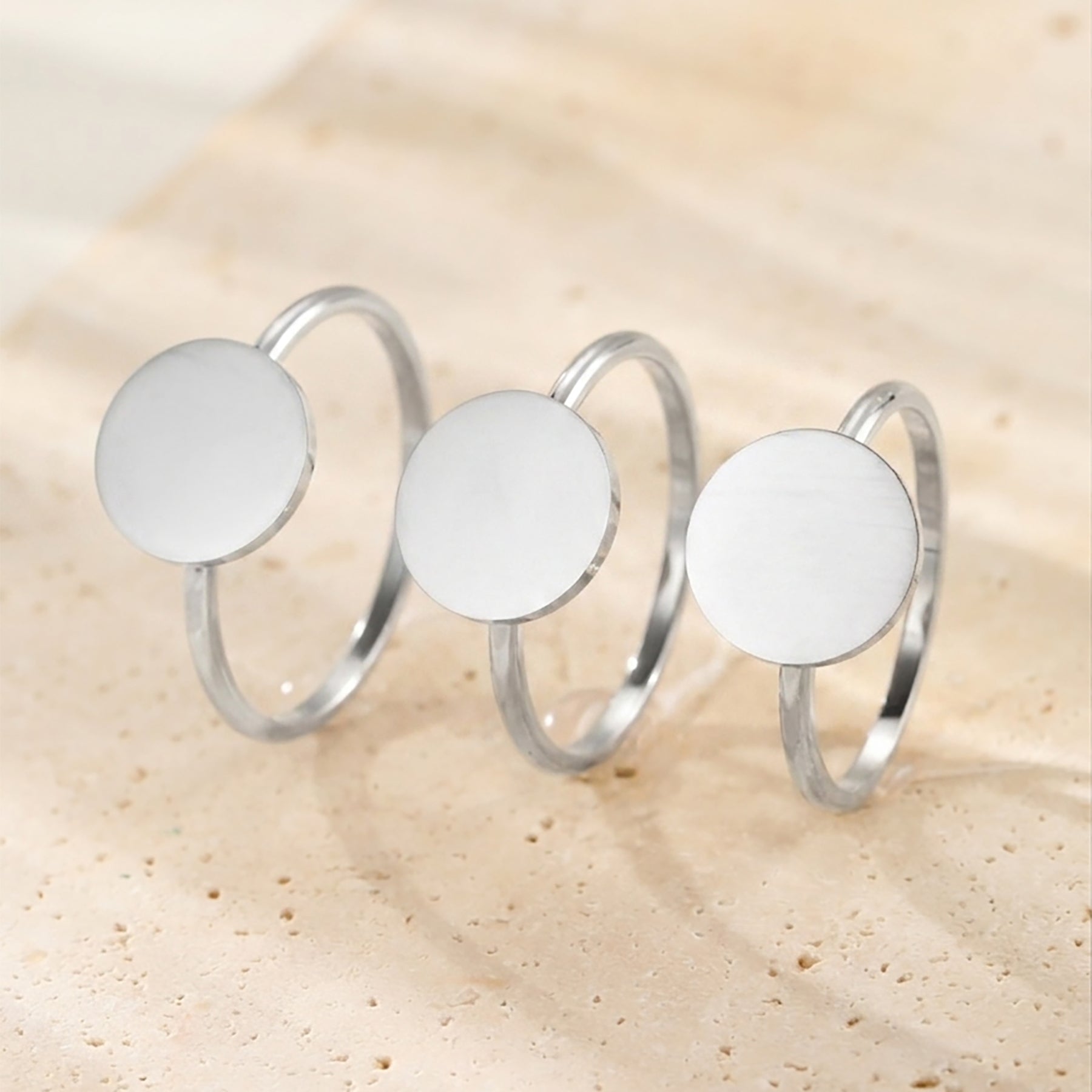 Minimalistischer Disc-Ring – Wasserfest