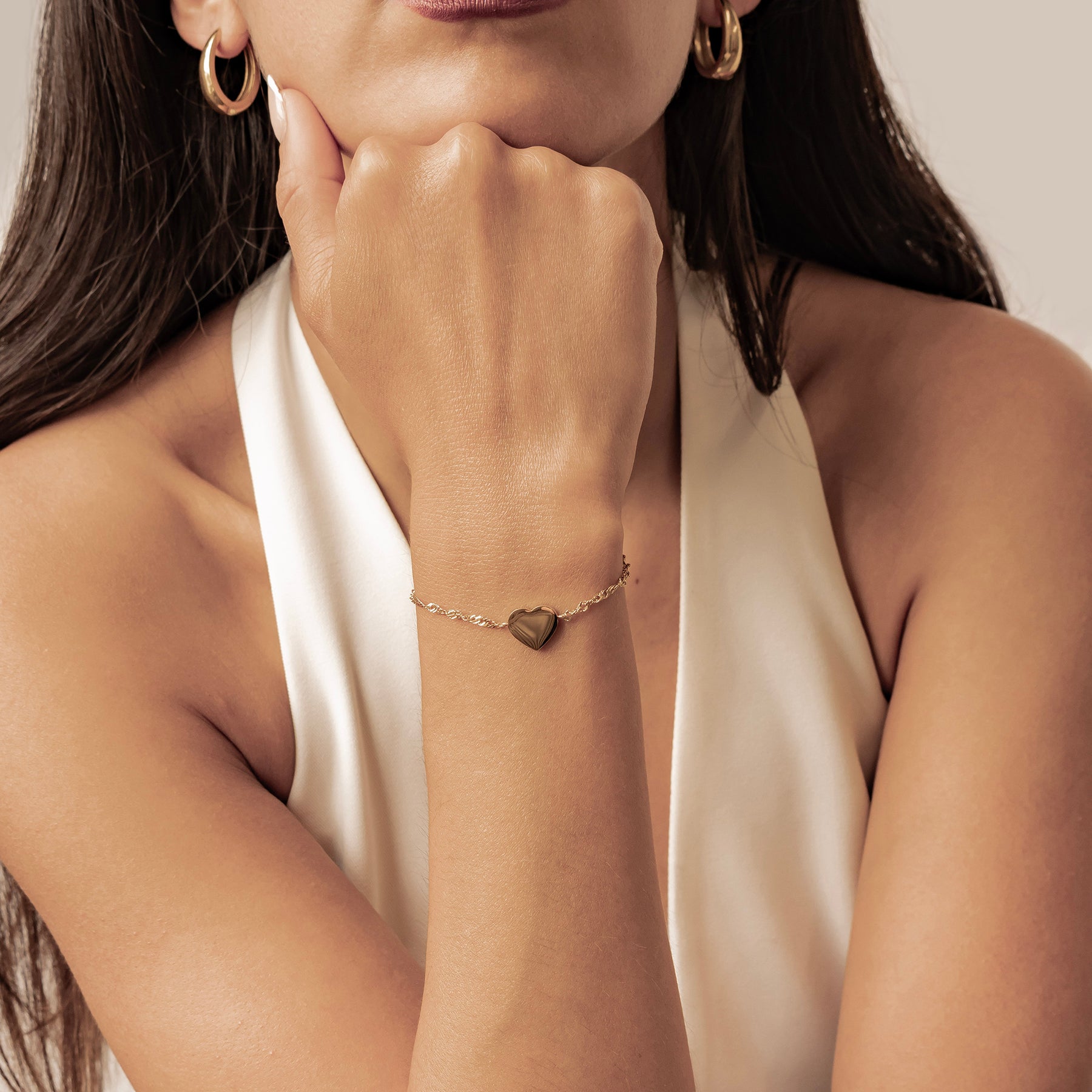 Minimalist Heart Charm Bracelet Waterproof
