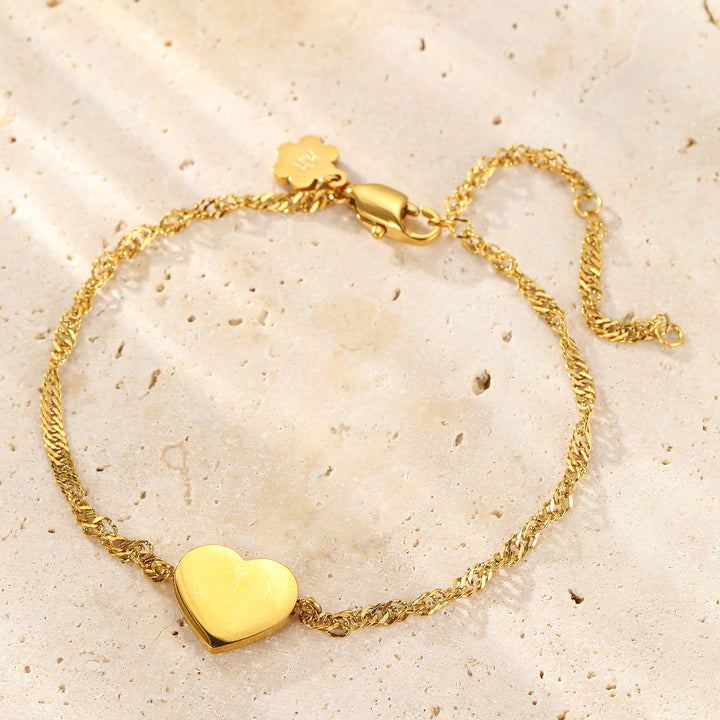 Brazalete Minimalista con Dije Corazón – Waterproof
