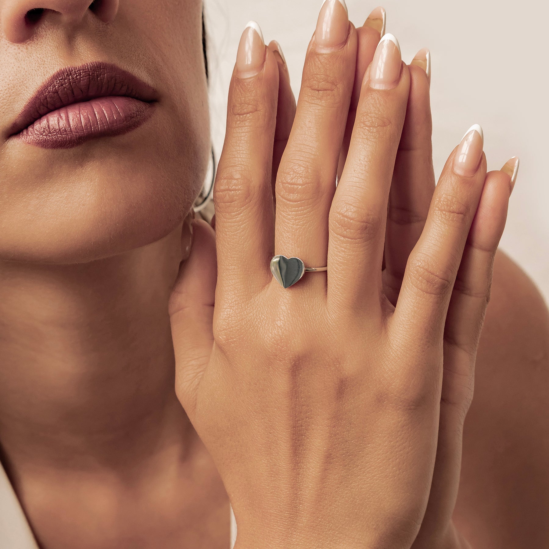 Minimalistischer Herz-Ring – Wasserfest