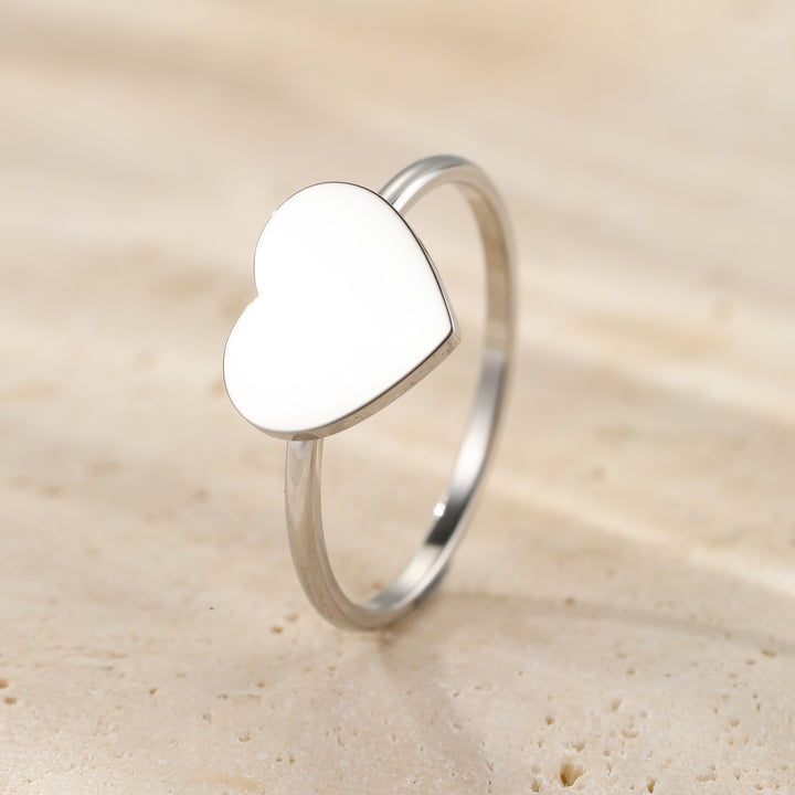 Bague Minimaliste Cœur – Waterproof