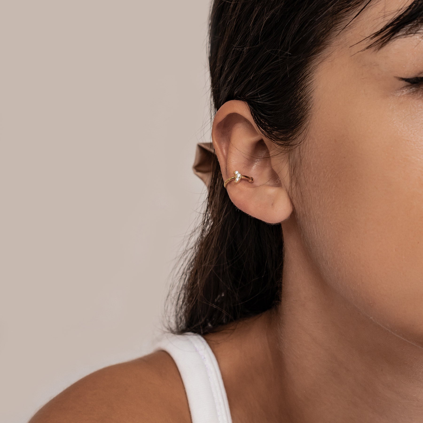 Moon Ear Cuff Sterling Silver